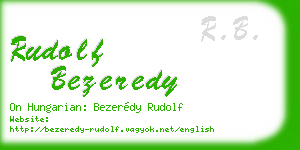 rudolf bezeredy business card